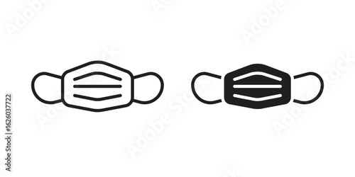 Medical mask icon sign symbol and flat style for app, web and digital design.