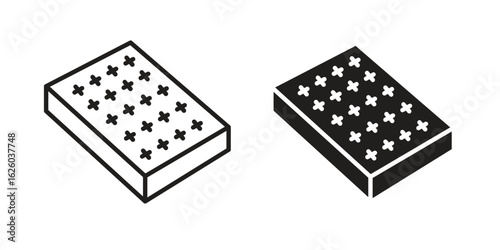 Mattress icon sign symbol and flat style for app, web and digital design.