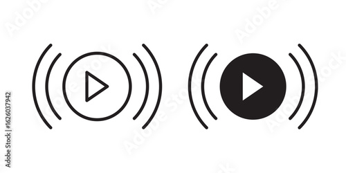 Livestream icon sign symbol and flat style for app, web and digital design.