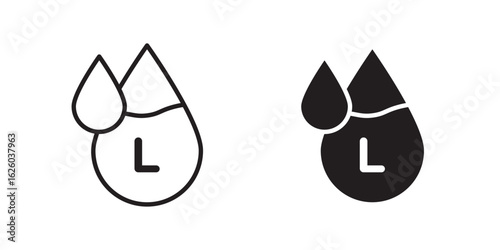 Liter icon sign symbol and flat style for app, web and digital design.