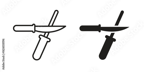 Knife sharpener icon sign symbol and flat style for app, web and digital design.
