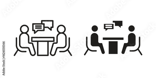 Job interview icon sign symbol and flat style for app, web and digital design.