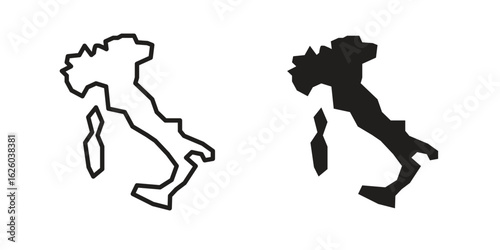 Italy flag icon sign symbol and flat style for app, web and digital design.