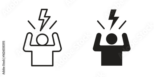 Irritated human icon sign symbol and flat style for app, web and digital design.