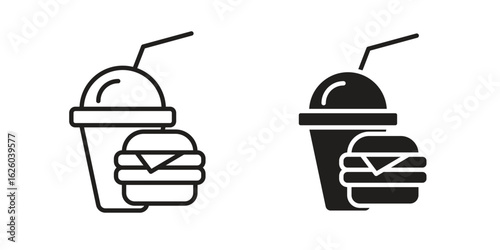 Fast food icon sign symbol and flat style for app, web and digital design.