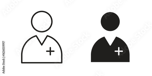Doctor icon sign symbol and flat style for app, web and digital design.