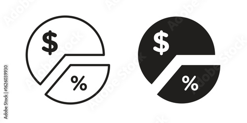 Dividend yield icon sign symbol and flat style for app, web and digital design.