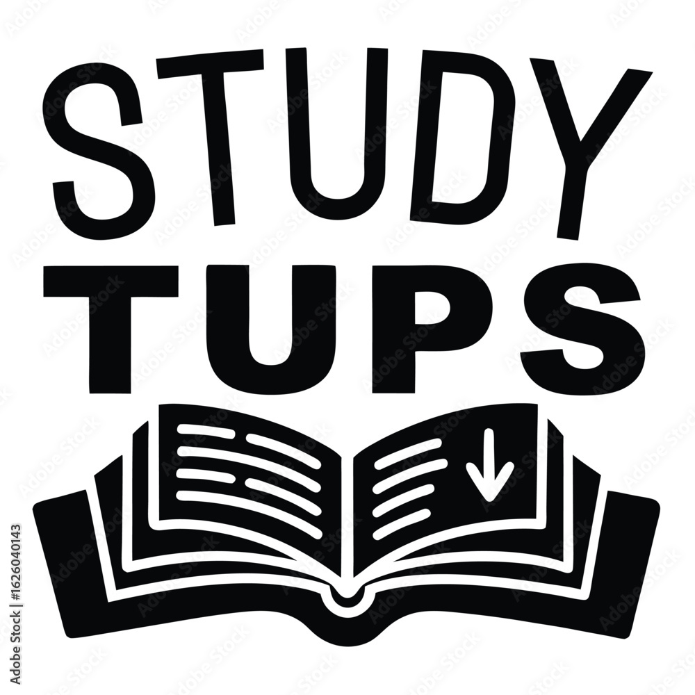 custom made wallpaper toronto digitalBlack study tips text and open book icon white