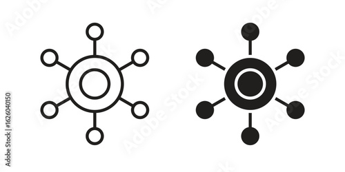 Decentralized icon sign symbol and flat style for app, web and digital design.