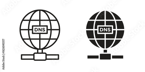 DNS icon sign symbol and flat style for app, web and digital design.