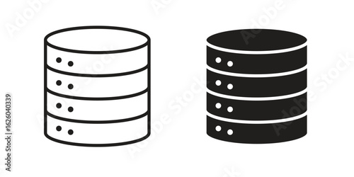 Cylinder database icon sign symbol and flat style for app, web and digital design.