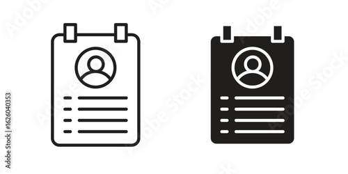 Curriculum icon sign symbol and flat style for app, web and digital design.