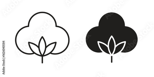 Cotton icon sign symbol and flat style for app, web and digital design.