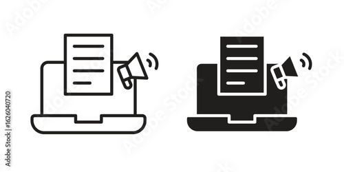 Content marketing icon sign symbol and flat style for app, web and digital design.