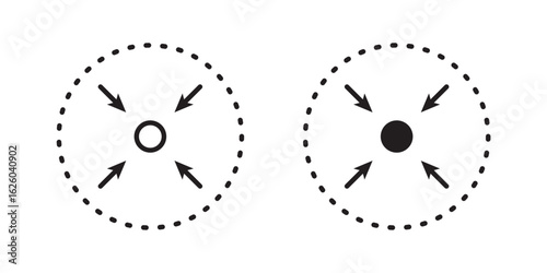 Compact size icon sign symbol and flat style for app, web and digital design.