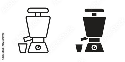 Cold pressed juicer icon sign symbol and flat style for app, web and digital design.