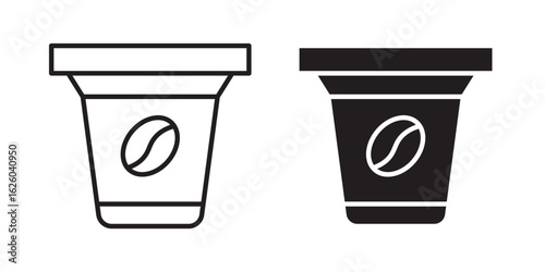 Coffee capsule icon sign symbol and flat style for app, web and digital design.