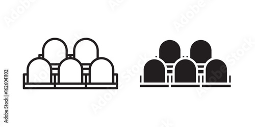 Cinema seat icon sign symbol and flat style for app, web and digital design.