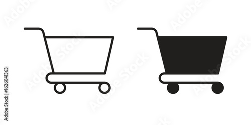 Cart icon sign symbol and flat style for app, web and digital design.