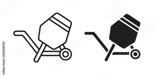 Cement mixer icon sign symbol and flat style for app, web and digital design.