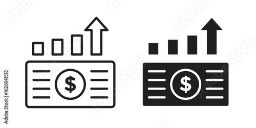 capital gain icon sign symbol and flat style for app, web and digital design.