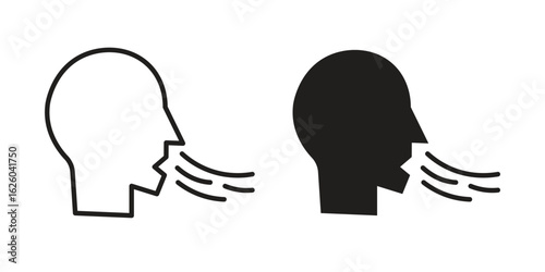 Breath icon sign symbol and flat style for app, web and digital design.