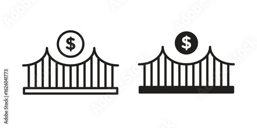 Bridging loan icon sign symbol and flat style for app, web and digital design.