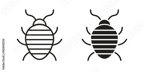 Bedbug icon sign symbol and flat style for app, web and digital design.