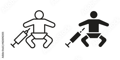 Baby Vaccination icon sign symbol and flat style for app, web and digital design.
