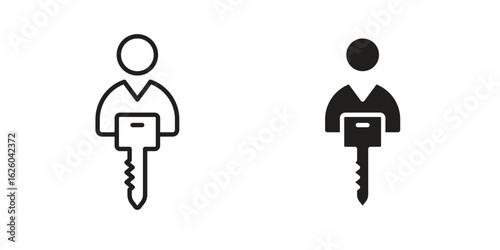 Authentication icon sign symbol and flat style for app, web and digital design.