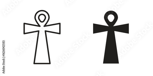 Ankh icon sign symbol and flat style for app, web and digital design.
