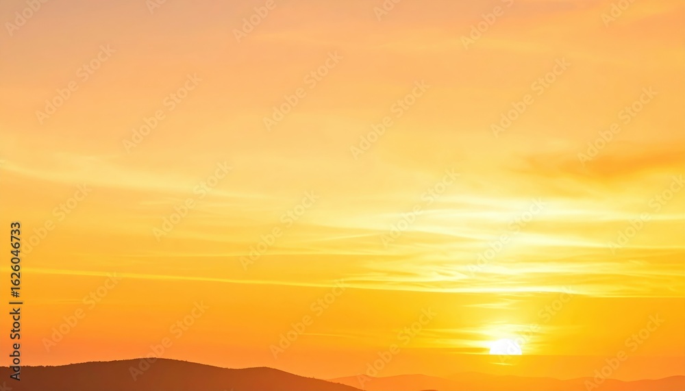 Fototapeta premium Golden Sunset Over City Skyline