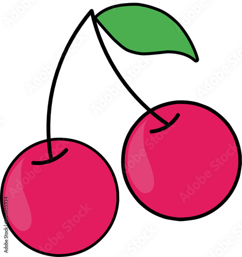 vector illustration of cherry