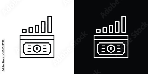 capital gain icon symbol, logo illustration. Vector graphics