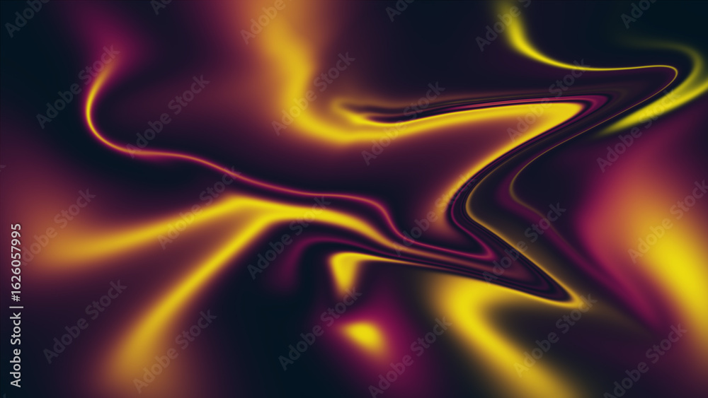 Naklejka premium Swirling Yellow and Purple Gradient Abstract Fluid Motion Background