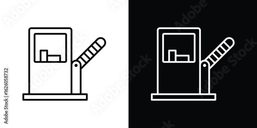 Toll road icon symbol, logo illustration. Vector graphics