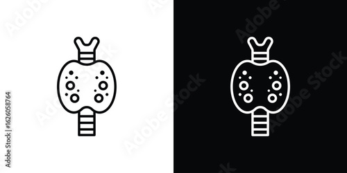 Thyroid icon symbol, logo illustration. Vector graphics