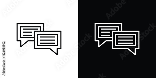 Text chat icon symbol, logo illustration. Vector graphics