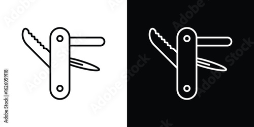 Swiss Knife icon symbol, logo illustration. Vector graphics