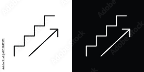 Stairs icon symbol, logo illustration. Vector graphics