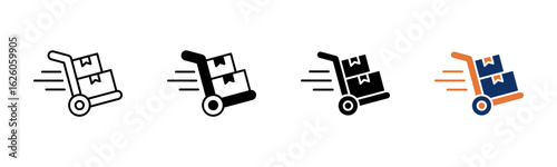 Принти на полотні Supplier icon sheet multiple style collection