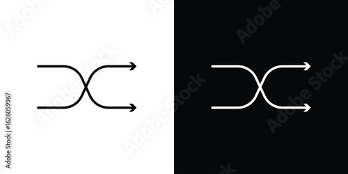 Shuffle icon symbol, logo illustration. Vector graphics