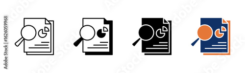 Analysis icon sheet multiple style collection