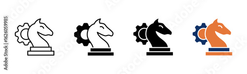 Strategy icon sheet multiple style collection