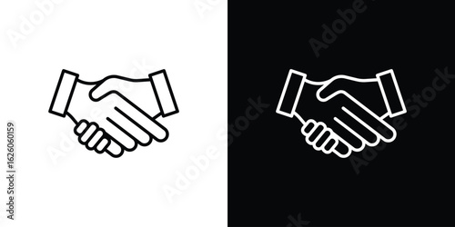 Shake hands icon symbol, logo illustration. Vector graphics
