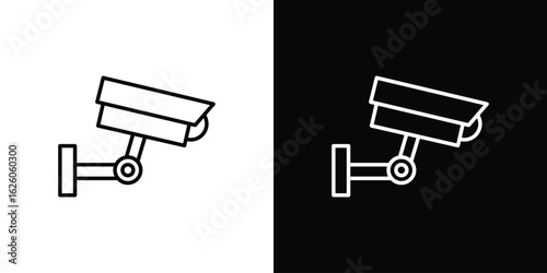 Security camera icon symbol, logo illustration. Vector graphics