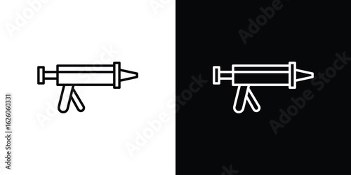 Sealants gun icon symbol, logo illustration. Vector graphics