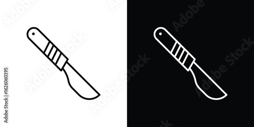 Scalpel icon symbol, logo illustration. Vector graphics