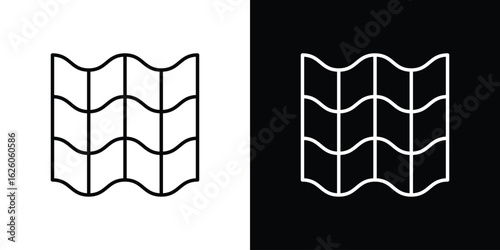 Roof tile icon symbol, logo illustration. Vector graphics