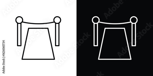 Red carpet icon symbol, logo illustration. Vector graphics